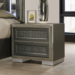 Leyland Dark Gray Queen 5 Piece Bedroom Set w/Chest - Ornate Home