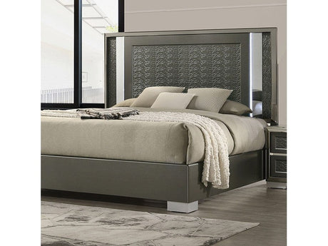 Leyland Dark Gray Queen Bed - Ornate Home