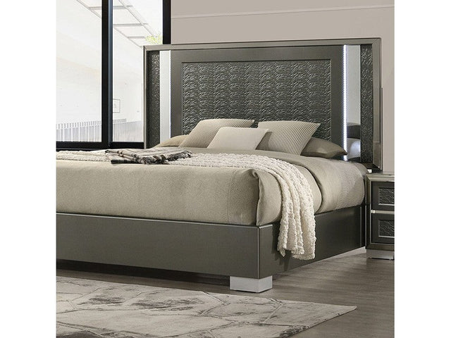 Leyland Dark Gray Queen Bed - Ornate Home