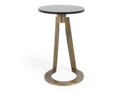 Leyton Black Marble Accent Table - Ornate Home