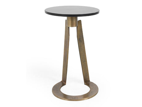 Leyton Black Marble Accent Table - Ornate Home