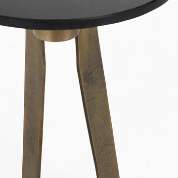 Leyton Black Marble Accent Table - Ornate Home