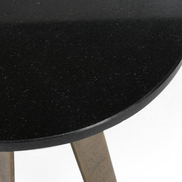 Leyton Black Marble Accent Table - Ornate Home