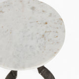 Leyton White Marble Accent Table - Ornate Home