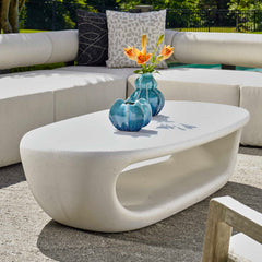 Leyton White Outdoor Coffee Table - Ornate Home