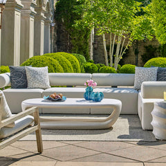 Leyton White Outdoor Coffee Table - Ornate Home