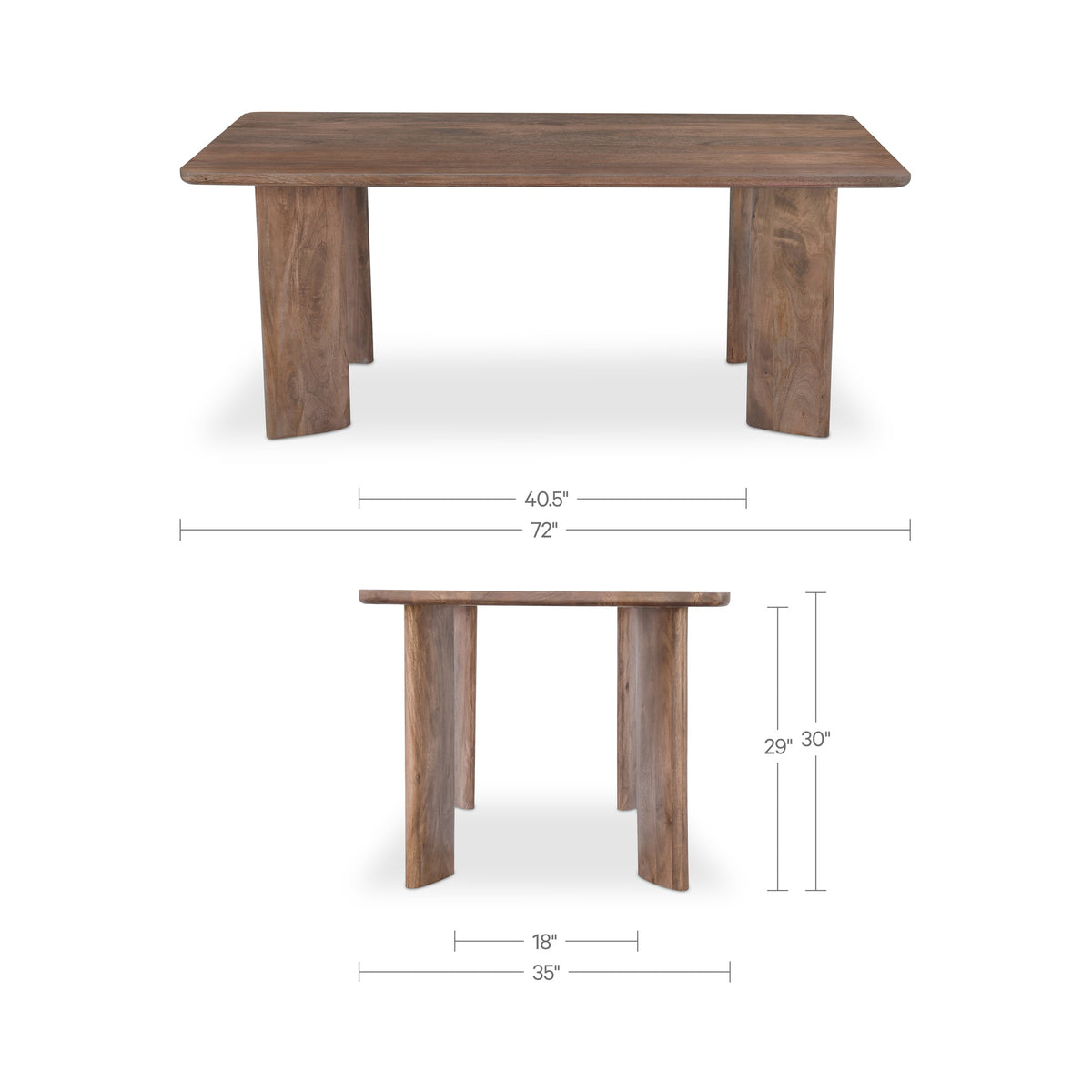 Lia Dark Brown Dining Table - Ornate Home