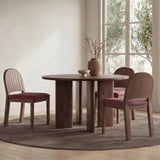 Lia Dark Brown Round Dining Table - Ornate Home