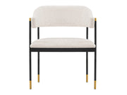 Lia Dining Armchair in Cream - Ornate Home
