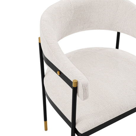 Lia Dining Armchair in Cream - Ornate Home