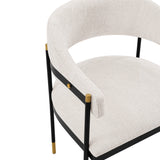 Lia Dining Armchair in Cream (set of 2) - Ornate Home
