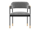 Lia Dining Armchair in Grey - Ornate Home