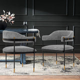 Lia Dining Armchair in Grey - Ornate Home