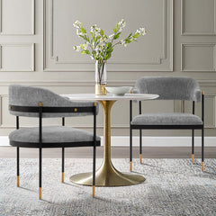 Lia Dining Armchair in Grey (set of 2) - Ornate Home