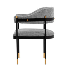 Lia Dining Armchair in Grey (set of 2) - Ornate Home