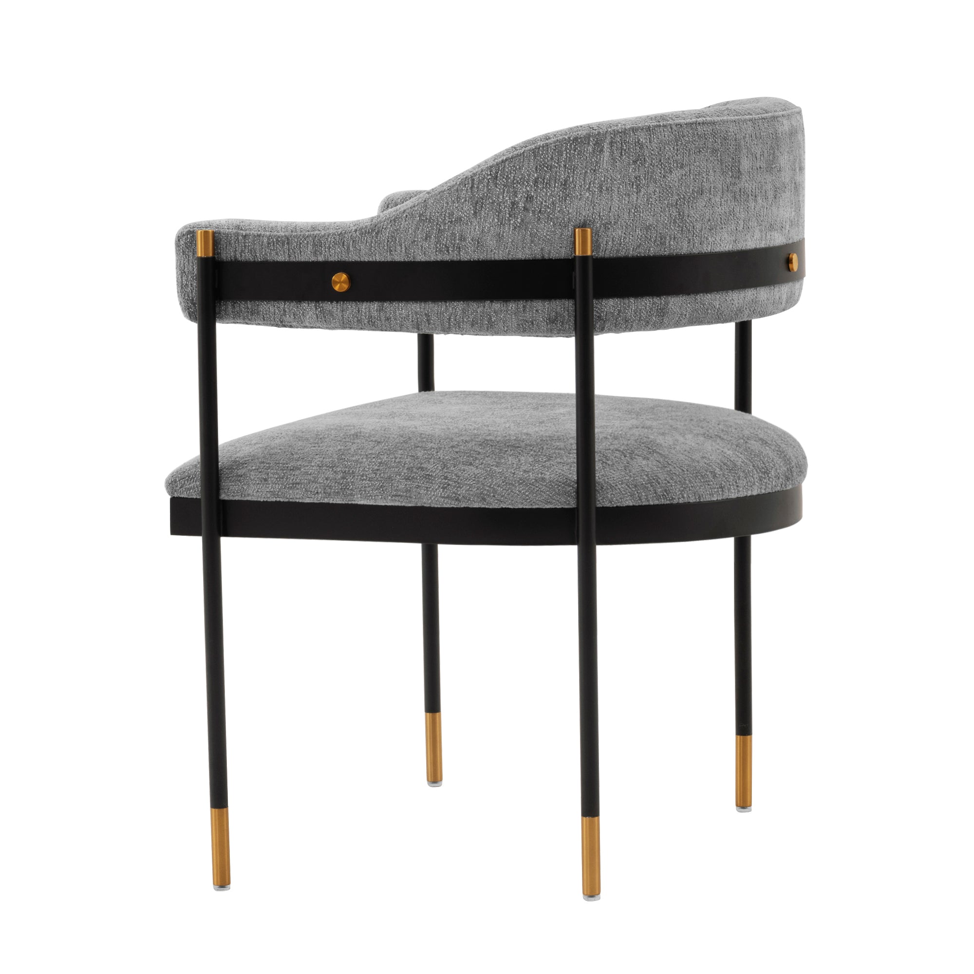 Manhattan Comfort Modern Lia Chenille Dining Armchair - Thumbnail 3