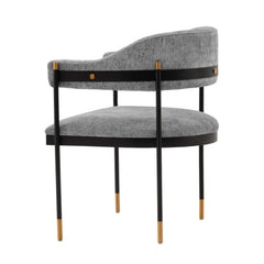 Lia Dining Armchair in Grey (set of 2) - Ornate Home