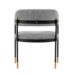 Lia Dining Armchair in Grey (set of 2) - Ornate Home