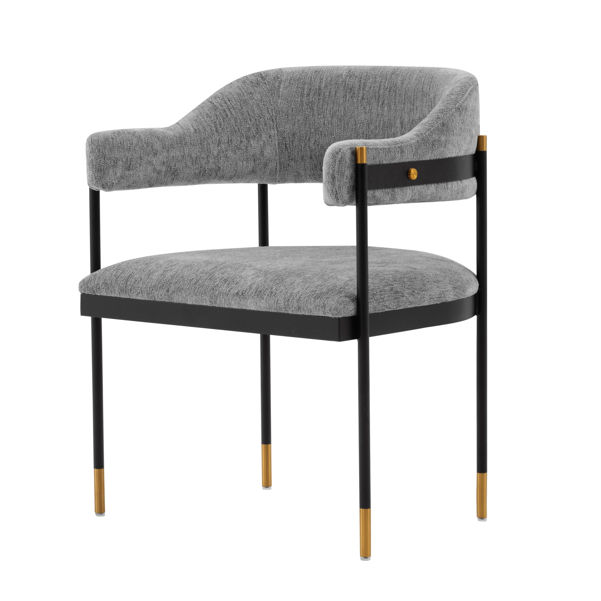 Manhattan Comfort Modern Lia Chenille Dining Armchair - Thumbnail 5