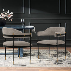 Lia Dining Armchair in Stone - Ornate Home
