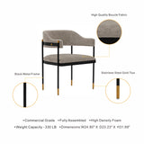 Lia Dining Armchair in Stone - Ornate Home