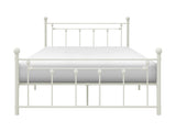 Lia White Full Metal Platform Bed - Ornate Home
