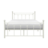 Lia White Full Metal Platform Bed - Ornate Home