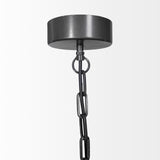 Liam Black Wooden Bead Bowl-Style Four Bulb Chandelier - Ornate Home