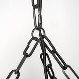 Liam Black Wooden Bead Bowl-Style Four Bulb Chandelier - Ornate Home