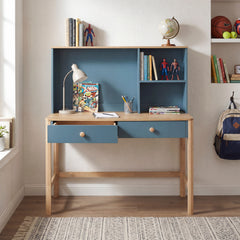 Liam Blue Hutch For Writing Desk - Ornate Home