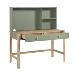 Liam Green Writing Desk With Hutch - Ornate Home