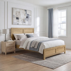 Liam Natural Full Platform Bed - Ornate Home