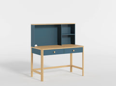 Liam Natural/White Writing Desk With Hutch - Ornate Home