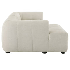 Liana Linen Left-Facing Upholstered Fabric Modular Sofa with Chaise - Ornate Home
