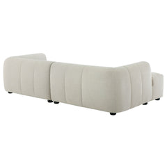 Liana Linen Left-Facing Upholstered Fabric Modular Sofa with Chaise - Ornate Home