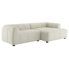 Liana Linen Right-Facing Upholstered Fabric Modular Sofa with Chaise - Ornate Home
