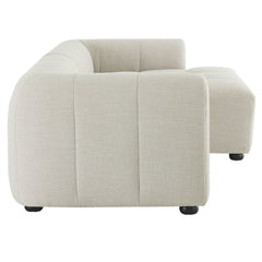 Liana Linen Right-Facing Upholstered Fabric Modular Sofa with Chaise - Ornate Home