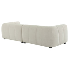 Liana Linen Right-Facing Upholstered Fabric Modular Sofa with Chaise - Ornate Home