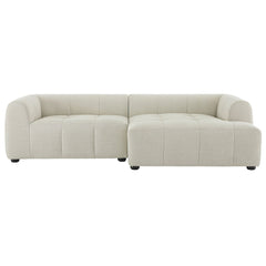 Liana Linen Right-Facing Upholstered Fabric Modular Sofa with Chaise - Ornate Home
