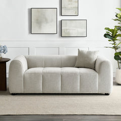 Liana Linen Upholstered Fabric Loveseat - Ornate Home