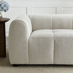 Liana Linen Upholstered Fabric Loveseat - Ornate Home