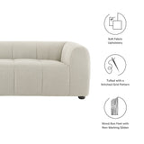 Liana Linen Upholstered Fabric Sofa - Ornate Home