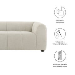 Liana Linen Upholstered Fabric Sofa - Ornate Home