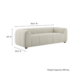Liana Linen Upholstered Fabric Sofa - Ornate Home