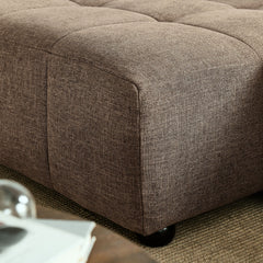 Liana Mocha Left-Facing Upholstered Fabric Modular Sofa with Chaise - Ornate Home