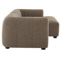 Liana Mocha Right-Facing Upholstered Fabric Modular Sofa with Chaise - Ornate Home
