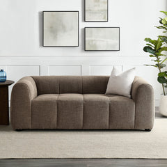 Liana Mocha Upholstered Fabric Loveseat - Ornate Home