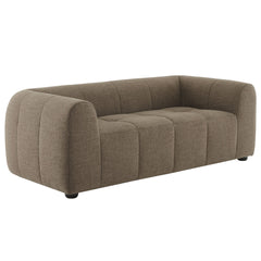 Liana Mocha Upholstered Fabric Loveseat - Ornate Home