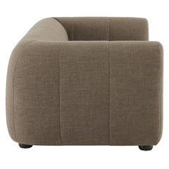 Liana Mocha Upholstered Fabric Loveseat - Ornate Home