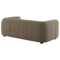 Liana Mocha Upholstered Fabric Loveseat - Ornate Home